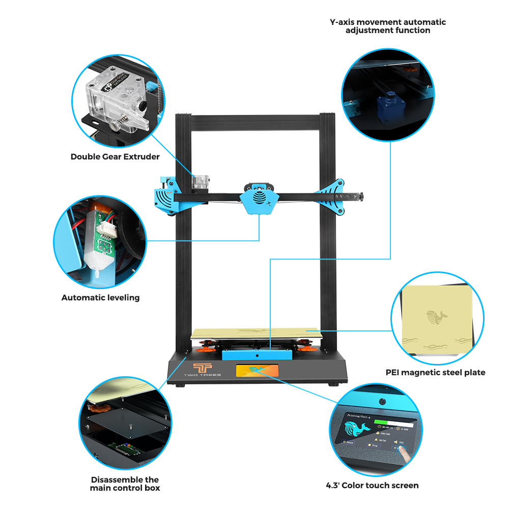 Twotrees Blu-5 Bluer Plus l3D  - Bltouch ulasan dan harga