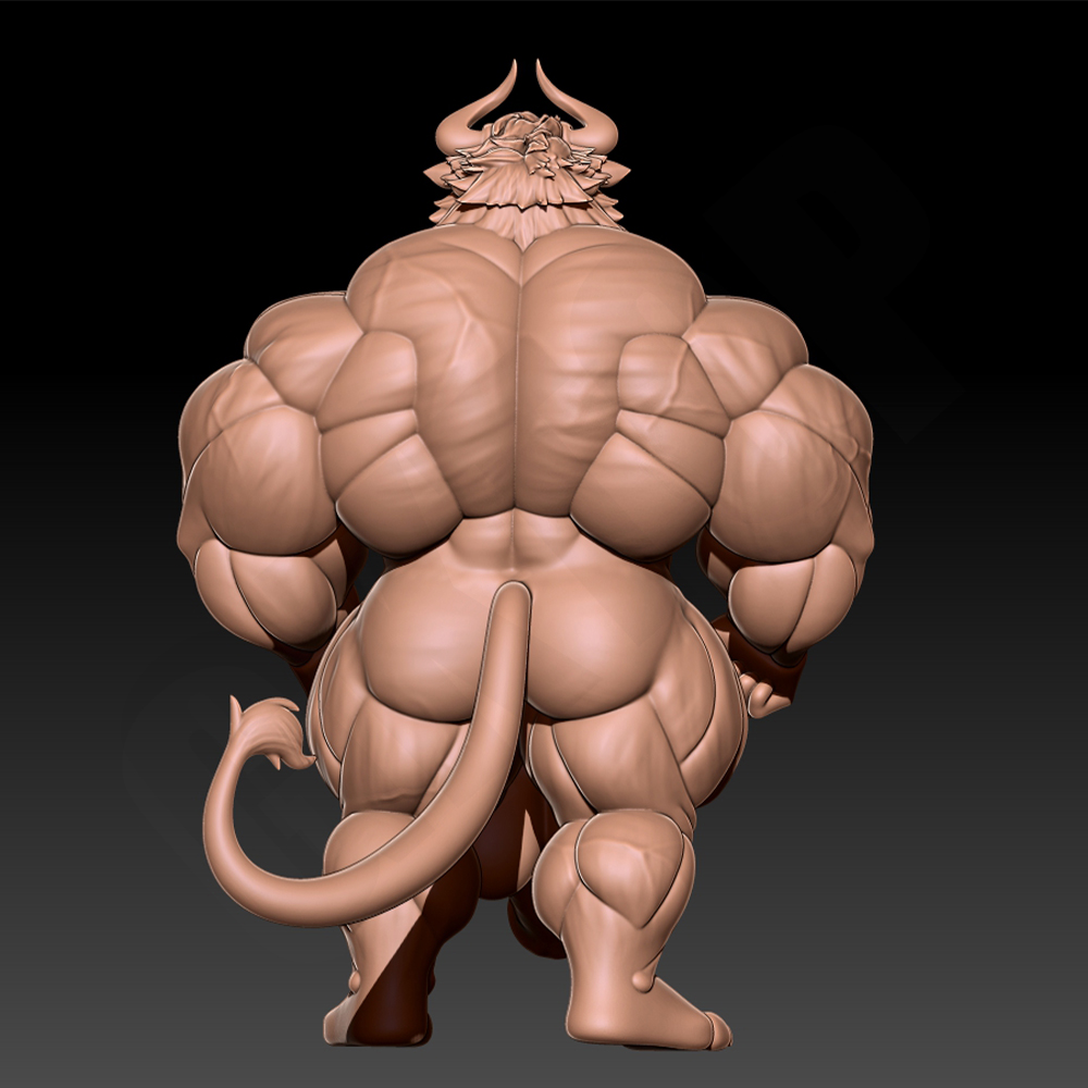 Hunky Fitness Muscle Bull 1/24 - Resin Printer ulasan dan harga